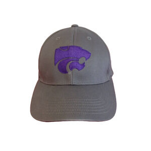 Captivating Headgear Gray Kansas State Wildcats Basketball Hook & Loop Cap Hat